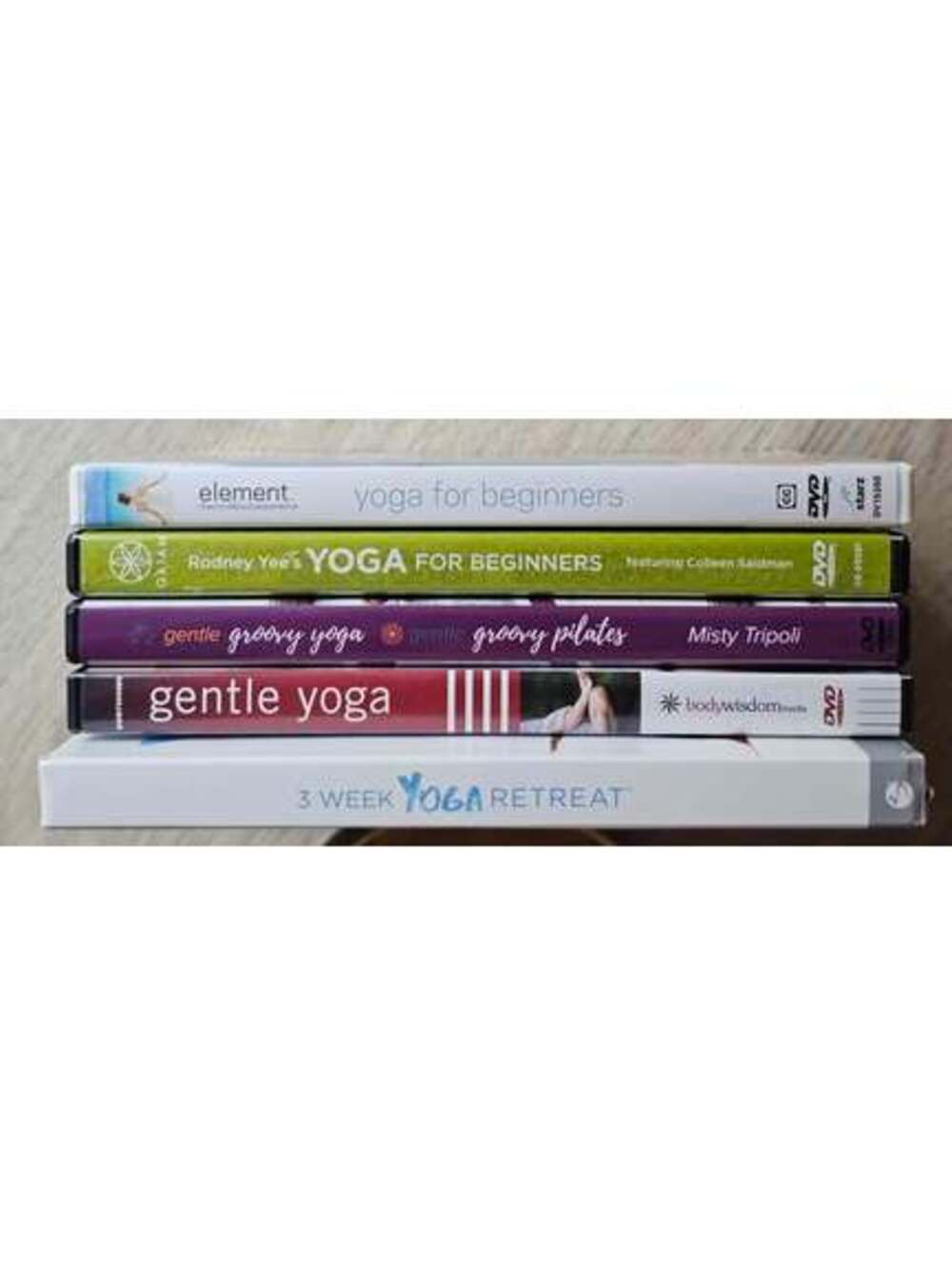 Yoga Fitness DVD Lot of 5 Beginner Advanced Beachbody Element Misty Tripoli